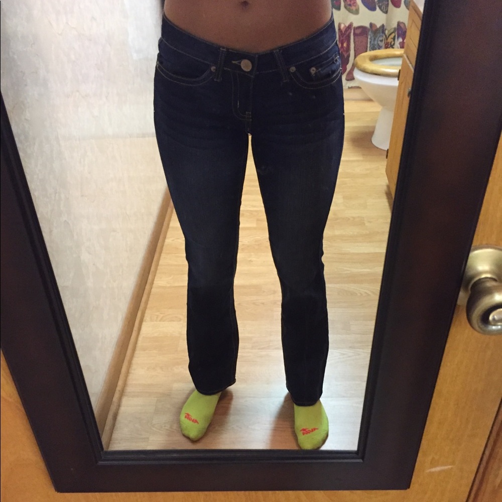 Dark blue jeans